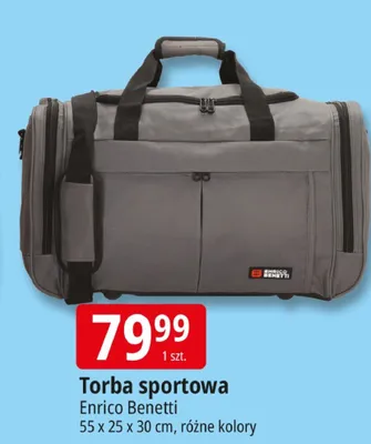 Torba sportowa Enrico Benetti 55x25x30cm promocja w Leclerc