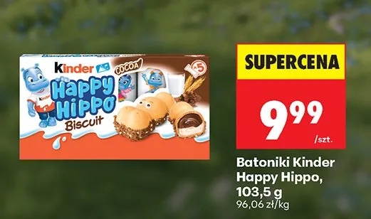 Batoniki Kinder Happy Hippo Biscuit promocja w Biedronka