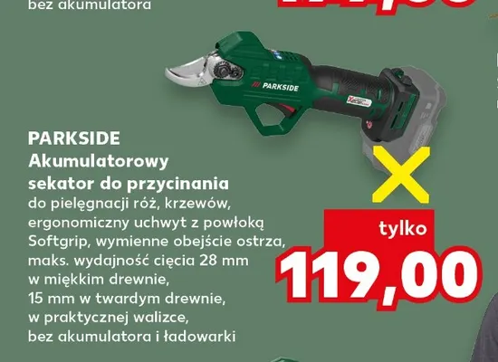 Akumulatorowy sekator do przycinania Parkside promocja w Kaufland