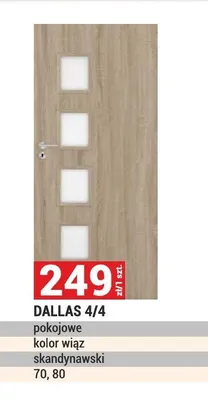Drzwi pokojowe Dallas 4/4 promocja w Merkury Market