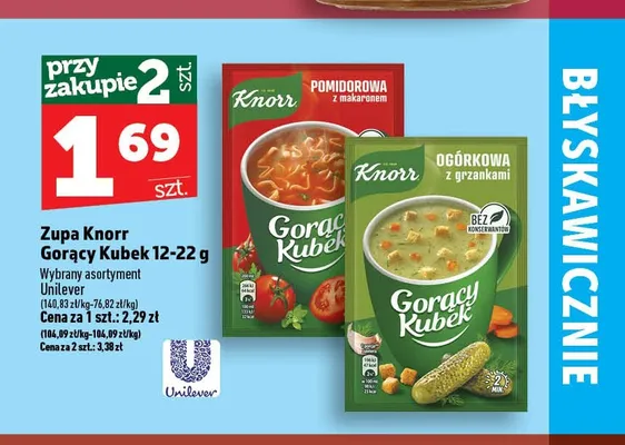 Zupa Knorr Gorący Kubek Pomidorowa z makaronem promocja w TOPAZ