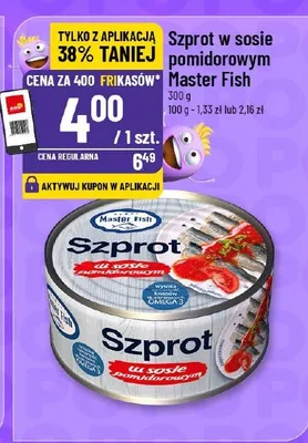 Szprot w sosie pomidorowym Master Fish promocja w POLOmarket