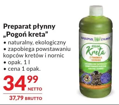 Preparat płynny Pogoń kreta promocja w Makro