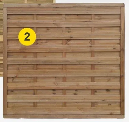 Płot drewniany brązowy wym. 180x180cm rama 40x60mm Castorama promocja w Castorama