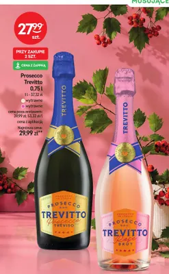 Wino musujące Prosecco Trevitto Rose Brut promocja w Żabka