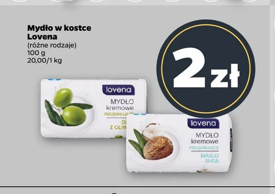 Mydło w kostce Lovena masło shea promocja w Netto