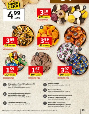 Chipsy z jabłek ze skórką, bez skórki lub z cynamonem luzem lub w opakowaniu promocja w Auchan