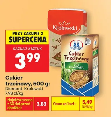 Cukier trzcinowy promocja w Biedronka