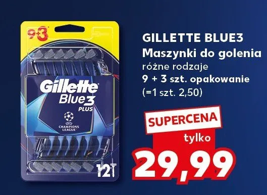 Maszynki do golenia Blue3 promocja w Kaufland