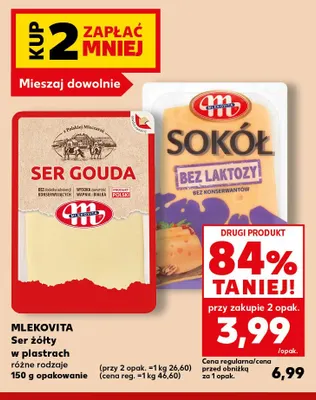Ser gouda w plastrach Mlekovita promocja w Kaufland