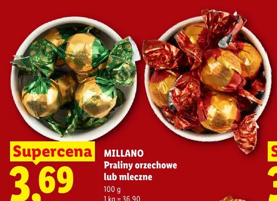 Praliny mleczne Millano promocja w Lidl