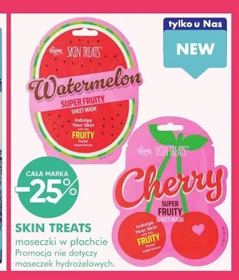 Maseczki w płachcie Skin Treats promocja w Super-Pharm