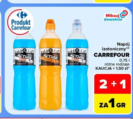 Napój izotoniczny Action Max Zero Sugar Carrefour promocja w Carrefour