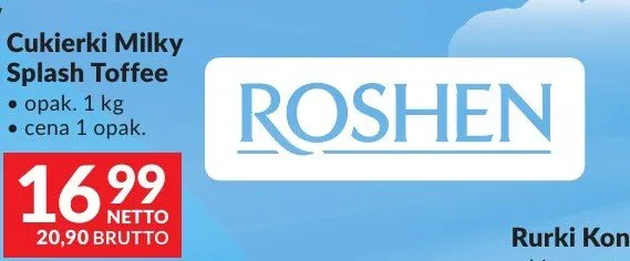 Cukierki Milky Splash Toffee Roshen promocja w Makro