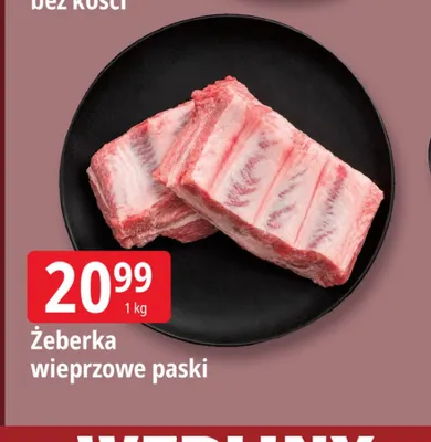 Żeberka wieprzowe paski promocja w Leclerc