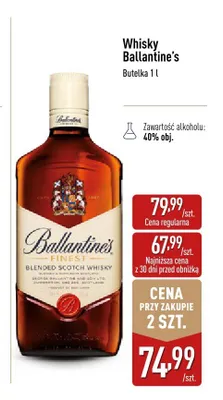 Whisky Ballantine's Finest promocja w Aldi
