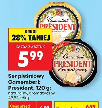 Ser pleśniowy naturalny promocja w Biedronka