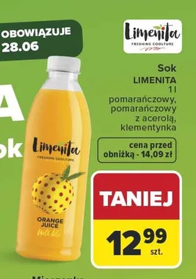 Sok klementynka Limenita promocja w Carrefour Market