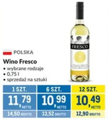 Wino Fresco wybrane rodzaje promocja w Makro