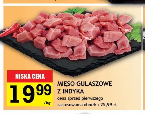 Mięso gulaszowe z indyka promocja w Gram Market