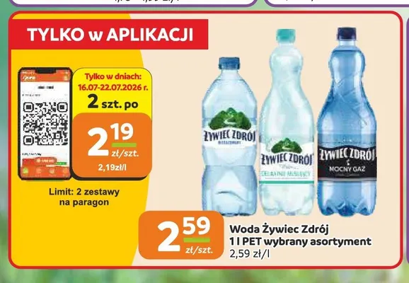 Woda niegazowana Żywiec Zdrój promocja w Gama