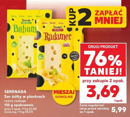 Ser żółty w plastrach różne rodzaje promocja w Kaufland