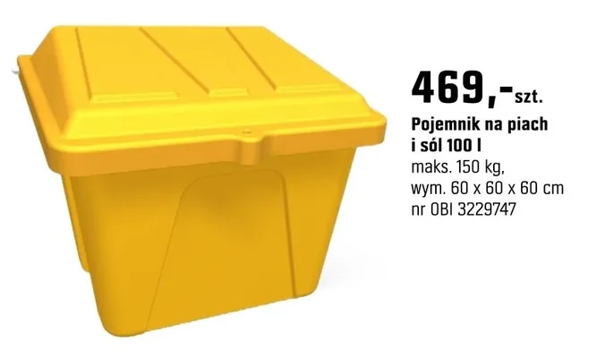 Pojemnik na piach i sól 100l promocja w OBI