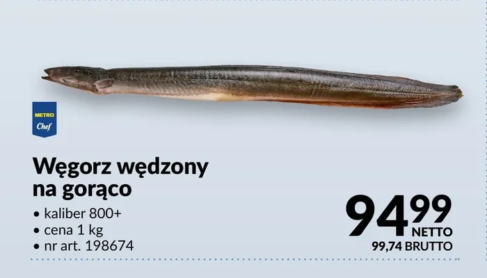 Węgorz wędzony na gorąco promocja w Makro