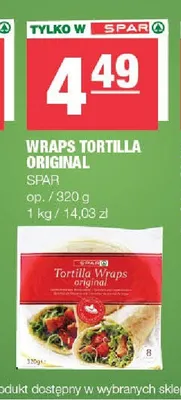 Wraps Tortilla Original SPAR promocja w SPAR