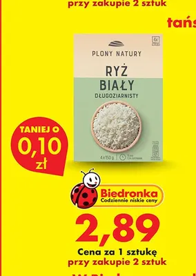 Ryż biały Plony Natury promocja w Biedronka