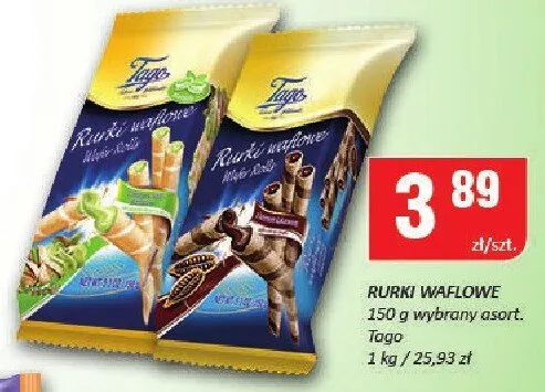 Rurki waflowe promocja w Chorten