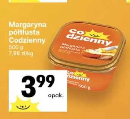 Margaryna półtłusta Codzienny promocja w Delikatesy Centrum