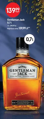 Whisky Gentleman Jack Jack Daniel's promocja w Żabka
