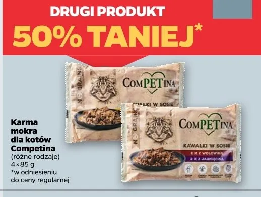 Karma mokra dla kotów Competina promocja w Netto