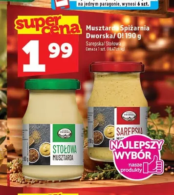 Musztarda stołowa Spiżarnia Dworska promocja w TOPAZ