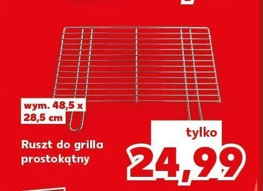 Ruszt do grilla prostokątny promocja w Kaufland