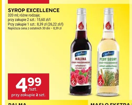 Syrop Malina Excellence 320ml promocja w Stokrotka