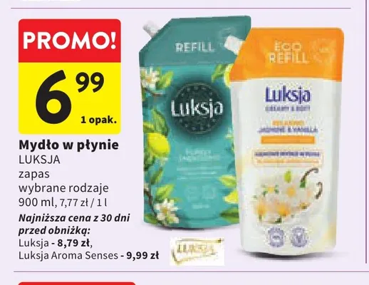 Mydło w płynie zapas Luksja promocja w Intermarche