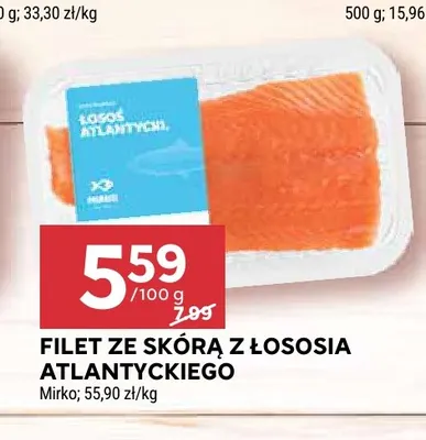 Filet ze skórą z łososia atlantyckiego Mirko promocja w Stokrotka