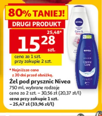 Żel pod prysznic Nivea promocja w Auchan
