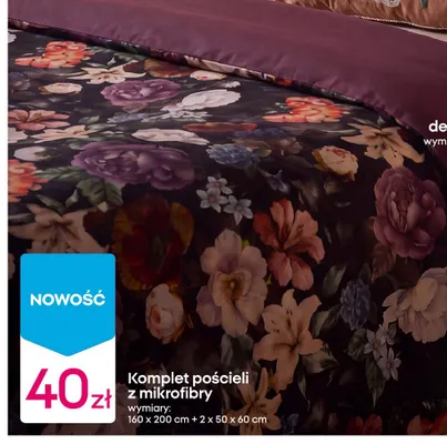 Komplet pościeli z mikrofibry Pepco promocja w Pepco