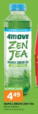 Napój 4Move Zen Tea promocja w Stokrotka