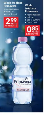 Woda źródlana Primavera 500ml promocja w Makro