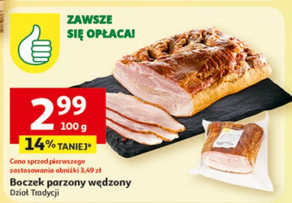 Boczek parzony wędzony promocja w Auchan