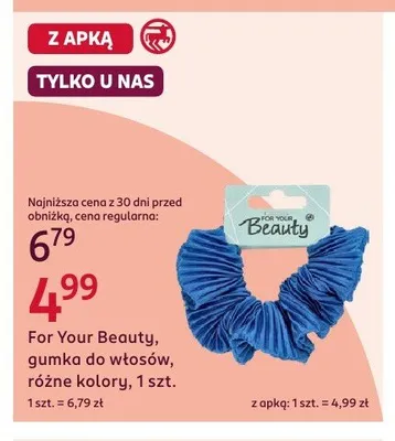 Gumka do włosów For Your Beauty promocja w Rossmann