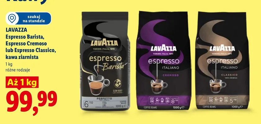 Kawa ziarnista Lavazza Espresso Cremoso promocja w Lidl