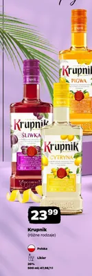 Likier Krupnik Śliwka promocja w Netto