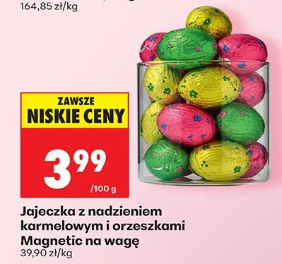 Jajeczka z nadzieniem karmelowym i orzeszkami luzem promocja w Biedronka