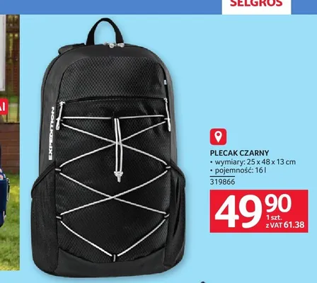 Plecak czarny Expedition 16 l promocja w Selgros