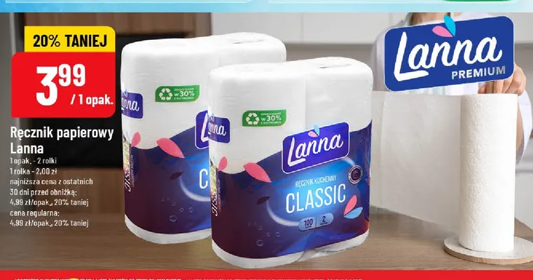 Ręcznik papierowy Lanna 2-pak promocja w POLOmarket